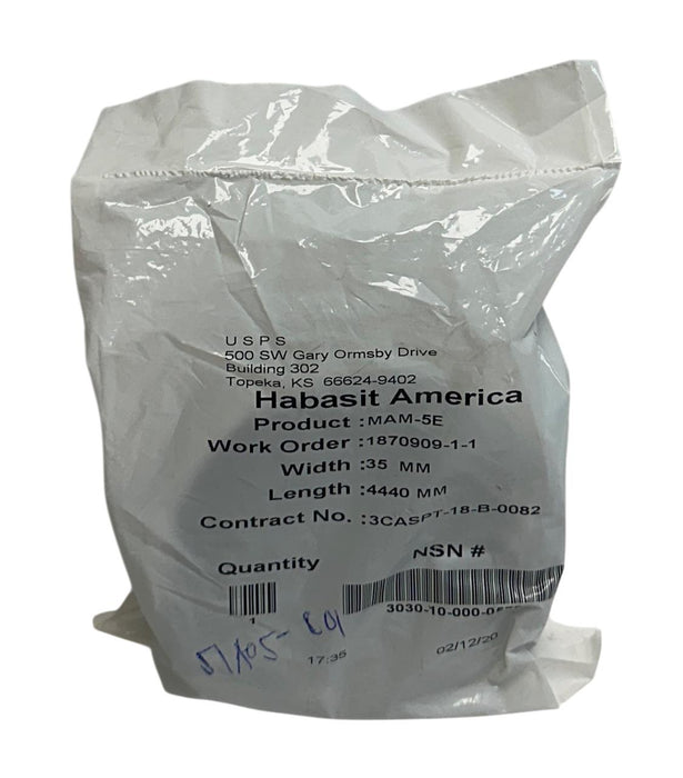 5 HABASIT AMERICA MAM-5E / MAM5E CONVEYOR BELTS W: 35mm L: 4,440mm OEM NSFS