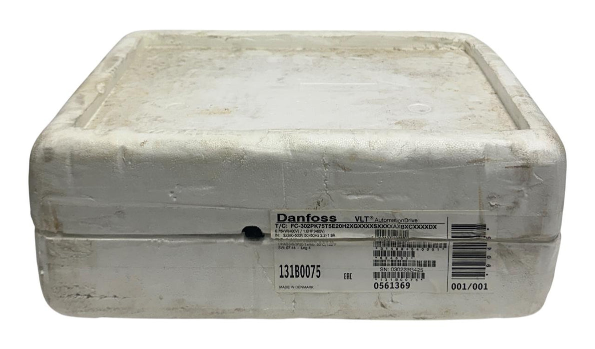 DANFOSS FC-302PK75T5E20H2XGXXXXSXXXXAXBXCXXXXDX / 131B0075 VLT DRIVE 1HP NSMP