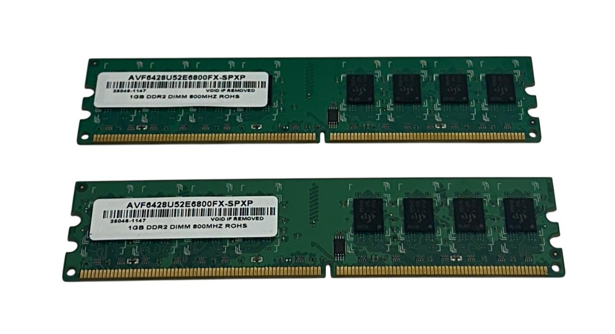 2 AVANT AVF6428U52E6800FX-SPXP / AVF6428U52E6800FXSPXP 1GB DDR2 DIMM 800MHZ USNP