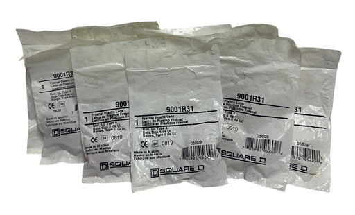 10 SCHNEIDER SQUARE D 9001-R31 / 9001R31 FRESNEL PLASTIC LENSES RED 05609 NSMP