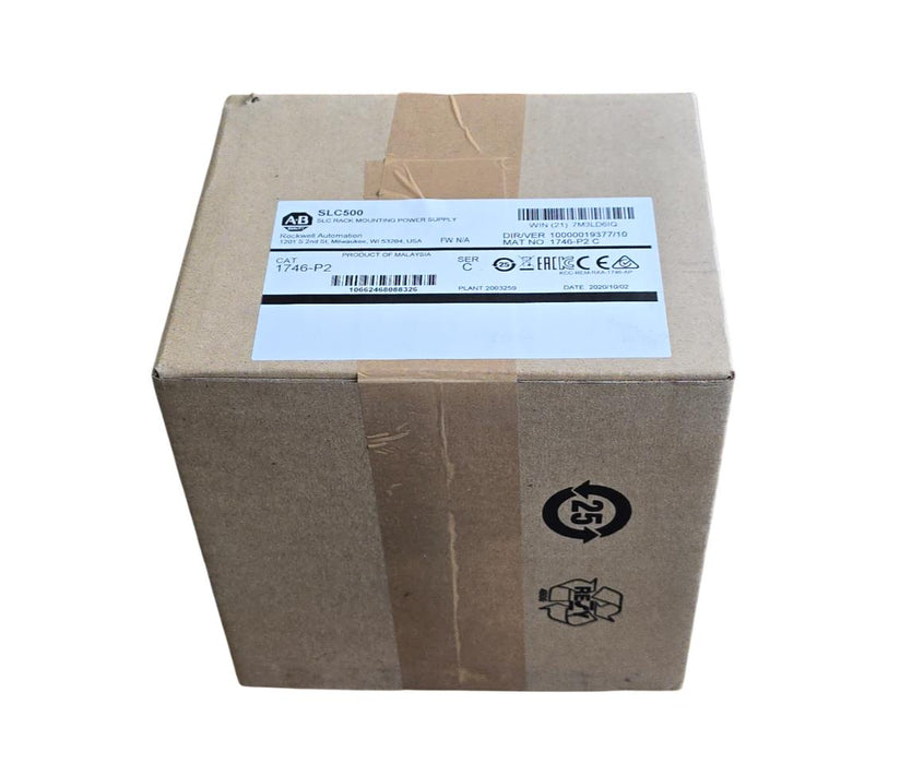 ALLEN BRADLEY 1746-P2 /C SLC500 SLC RACK MOUNT POWER SUPPLY 120/240 VAC, 5A NSFS