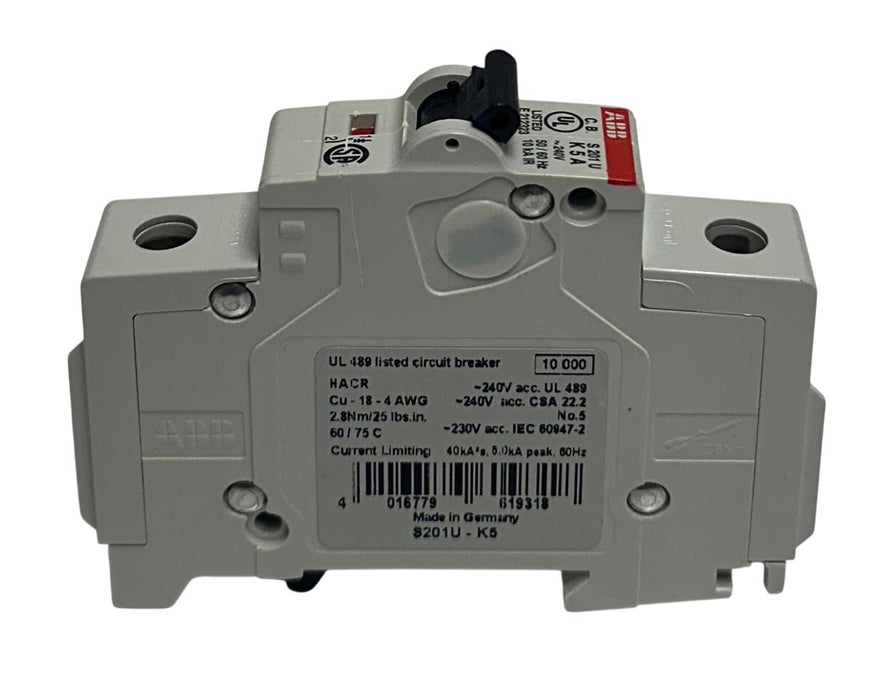 ABB S201U-K5 / S201U-K5A MINI CIRCUIT BREAKER 240V 5A OEM NSNP