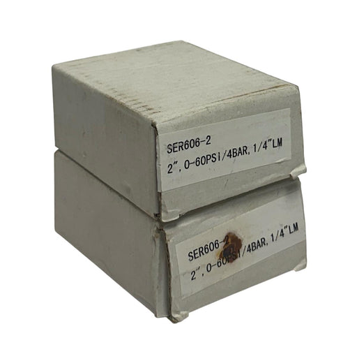 2 SERFILCO SER606-2 / SER6062 LIQUID FILLED PRESSURE GAUGES 2'' 0-60PSI NSMP