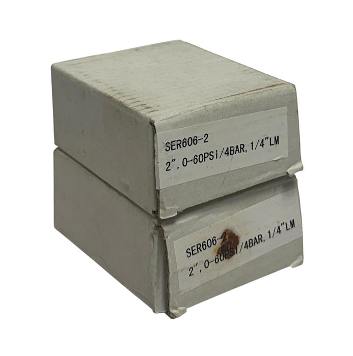 2 SERFILCO SER606-2 / SER6062 LIQUID FILLED PRESSURE GAUGES 2'' 0-60PSI NSMP