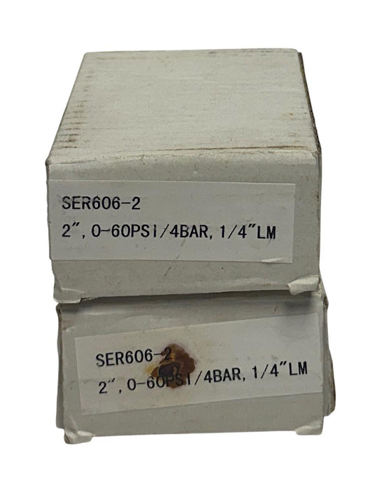 2 SERFILCO SER606-2 / SER6062 LIQUID FILLED PRESSURE GAUGES 2'' 0-60PSI NSMP