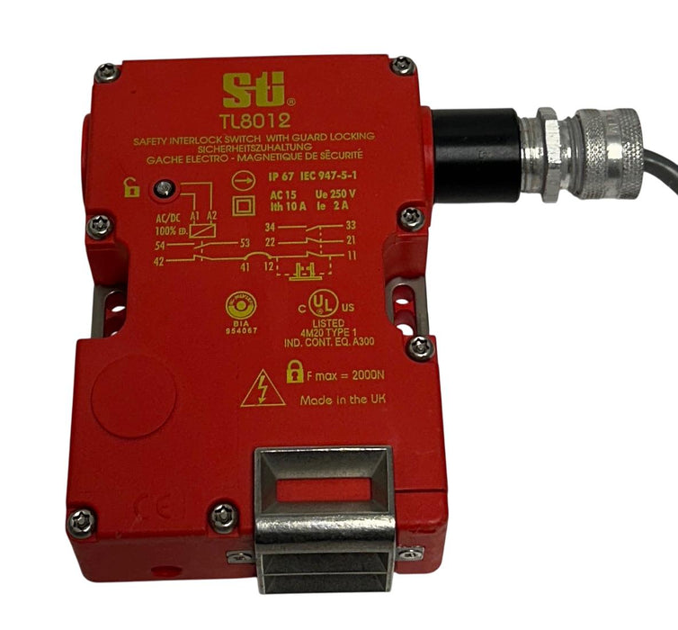 STI 44519-1080 / TL8012-S1024SM SAFETY INTERLOCK SWITCH W/ GUARD LOCKING USNP