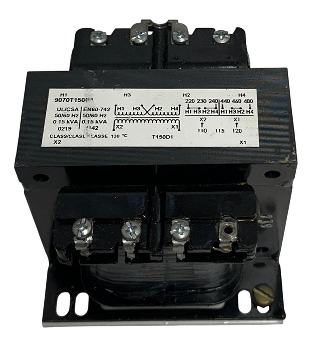 SQUARE D SCHNEIDER 9070T150D1 CHASSIS MOUNT CONTROL TRANSFORMER 220-480V USNP