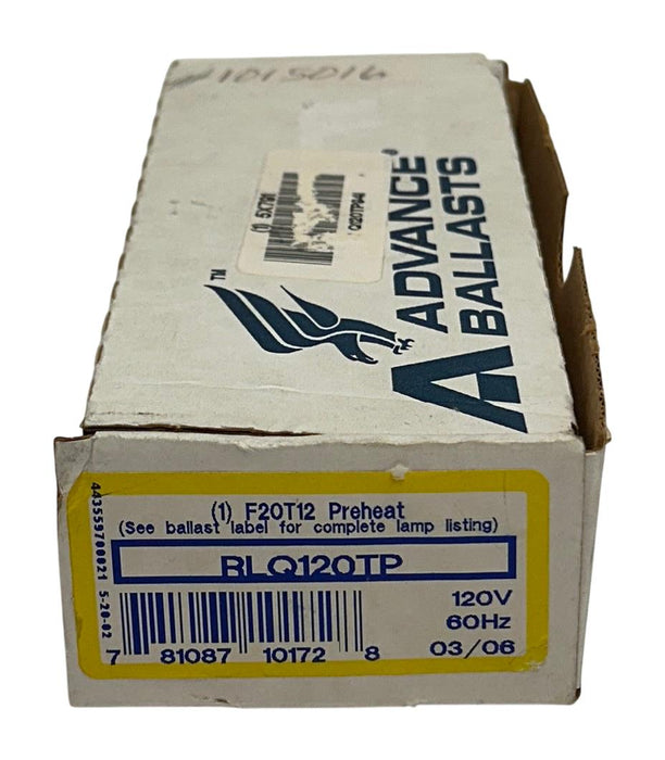 ADVANCE RLQ-120-TP / RLQ120TP RAPID START BALLAST 120V 60Hz OEM 5X791 NSMP