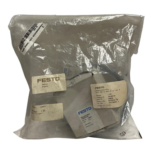 FESTO SDE3-D10S-B-WQ4-2P-M8-EX2-W / 539679 PRESSURE SENSOR W/ CABLE 541344 NSMP