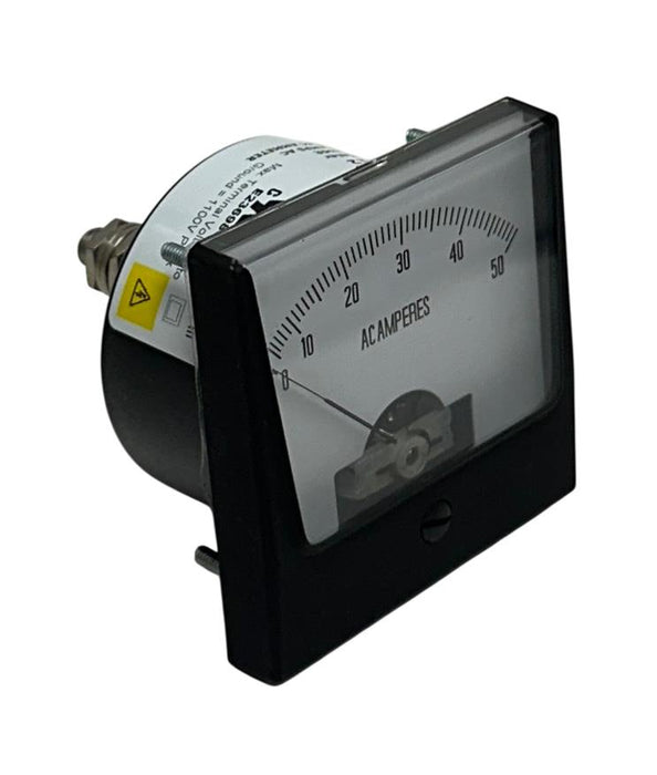 RISH VISTA 212 / 12G385 ANALOG PANEL METER AC AMMETER 0/50 AMPS AC 50/60Hz NSMP