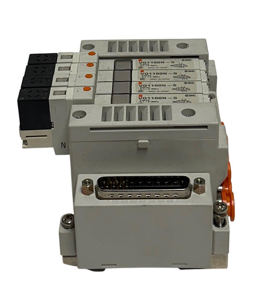 SMC EXH MANIFOLD BANK/BLOCK 4-PORT W/ VQ1100N-5 SOLENOID VALVES 24VDC USNP