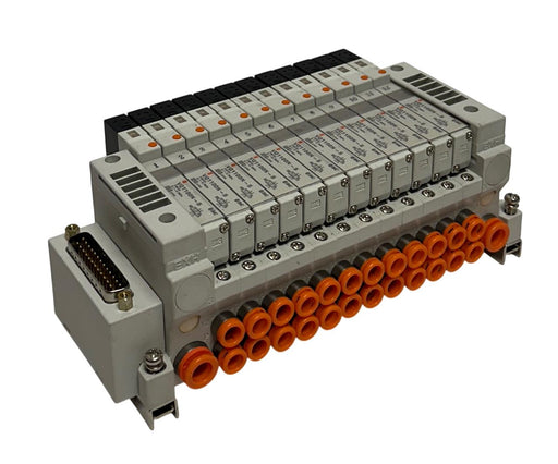 SMC EXH MANIFOLD BANK/BLOCK 12-PORT W/ VQ1100N-5 SOLENOID VALVES 24VDC USNP