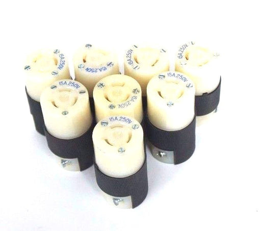 LOT OF 8 HUBBELL 15A 250V TWIST LOCK CONNECTOR BODIES