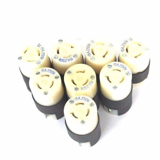LOT OF 8 HUBBELL 15A 250V TWIST LOCK CONNECTOR BODIES