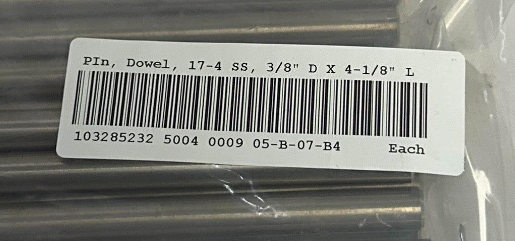 6 TRIANGLE 05-B-07-B4 / 17-4 SS / 103285232 OEM DOWEL PIN 3/8''D x 4-1/8''L NSNP