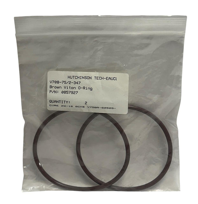 2 AAVID V708-75/2-347 / 0857927 BROWN O-RINGS 75 DUROMETER V708752347 NSMP