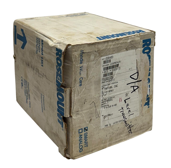 ROSEMOUNT 1151GP4S12M1B1 MODEL 1151 SMART PRESSURE LEVEL TRANSMITTER 45VDC NSMP