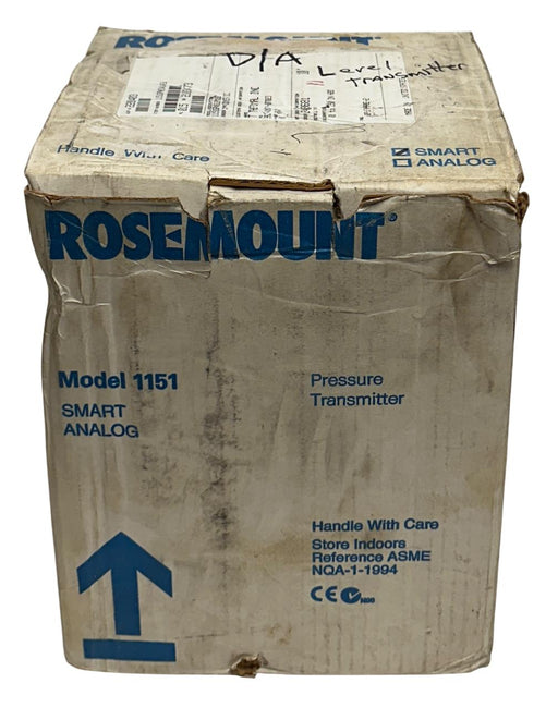 ROSEMOUNT 1151GP4S12M1B1 MODEL 1151 SMART PRESSURE LEVEL TRANSMITTER 45VDC NSMP
