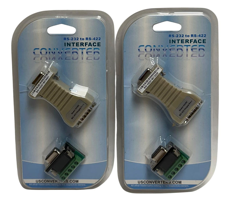 2 USCONVERTERS XS202 RS-232 to RS-422 BI-DIRECTIONAL INTERFACE CONVERTERS NSMP