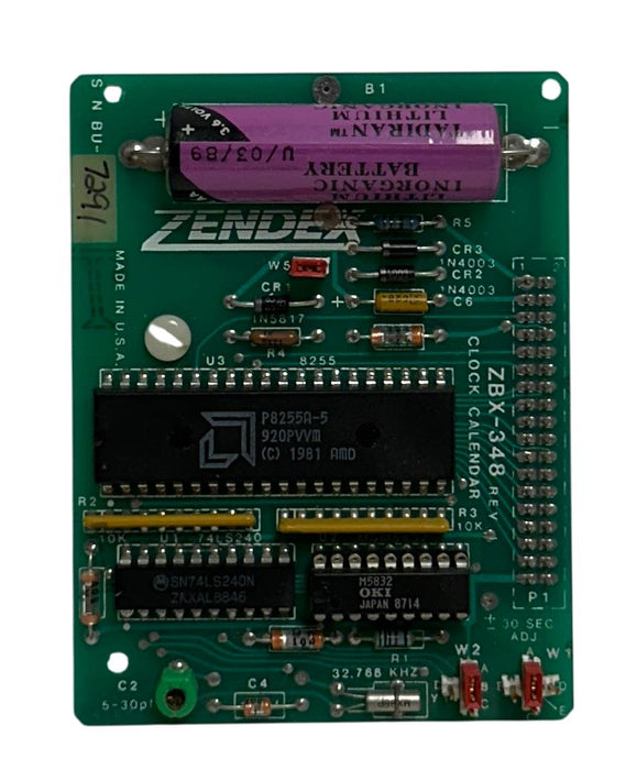 ZENDEX ZBX-348 / ZBX348 OEM CLOCK CALENDAR BOARD NSNP