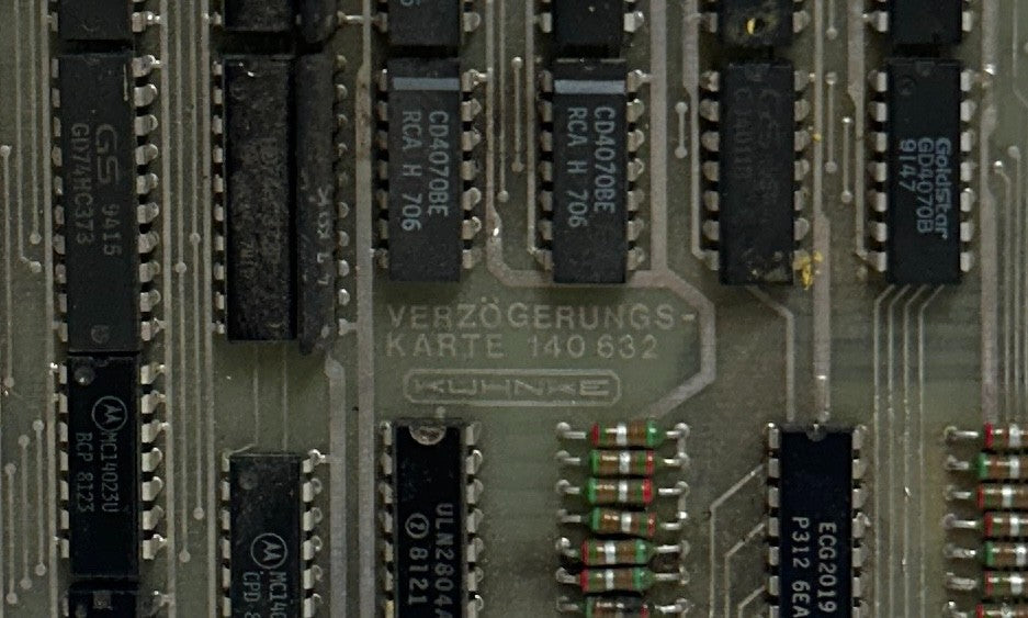 KUHNKE 140 632 / 140632 OEM DELAY CARD *BROKEN PLASTIC ON FACE USNP