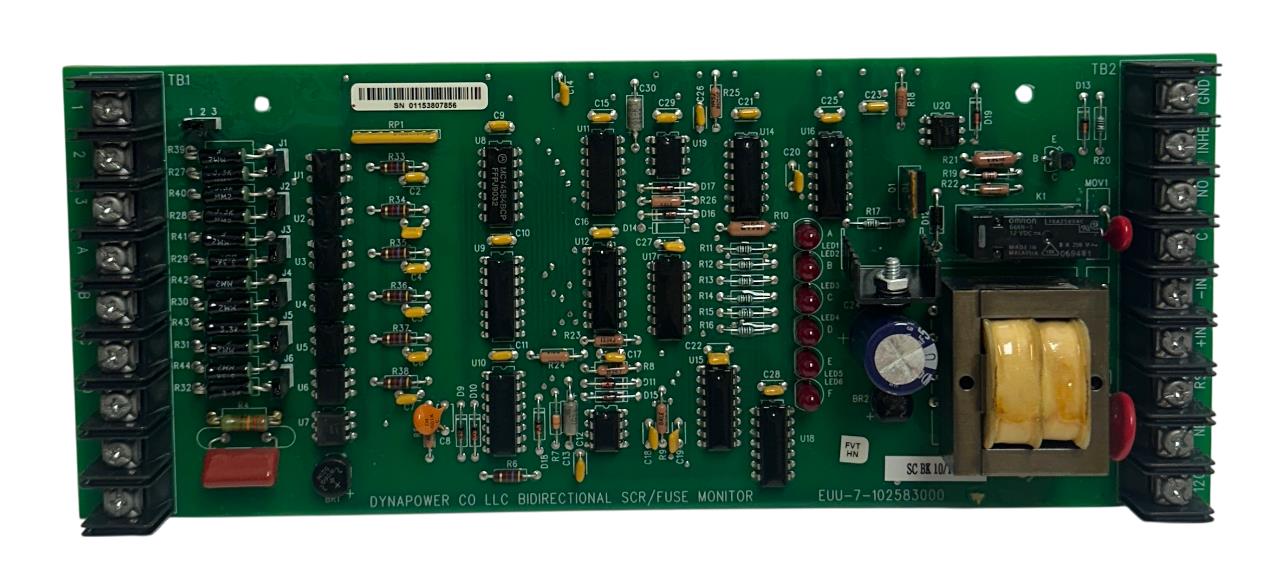 DYNAPOWER CO EUU-7-102583000 / EUU7102583000 SCR / FUSE MONITOR BOARD USNP