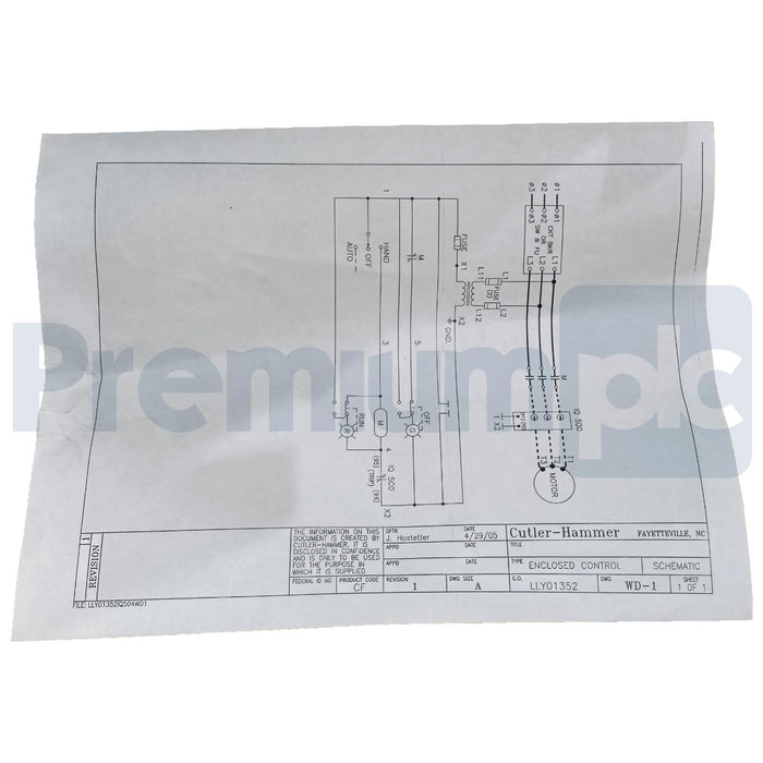 EATON CUTLER-HAMMER ECN2414CHC MODS: P3A23C40 NEMA MOTOR CONTROL W/ IQ504A NSMP