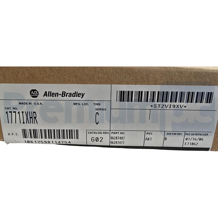 ALLEN BRADLEY 1771-IXHR /C THERMOCOUPLE/Mv INPUT MODULE REV. G02 1771IXHR NSMP