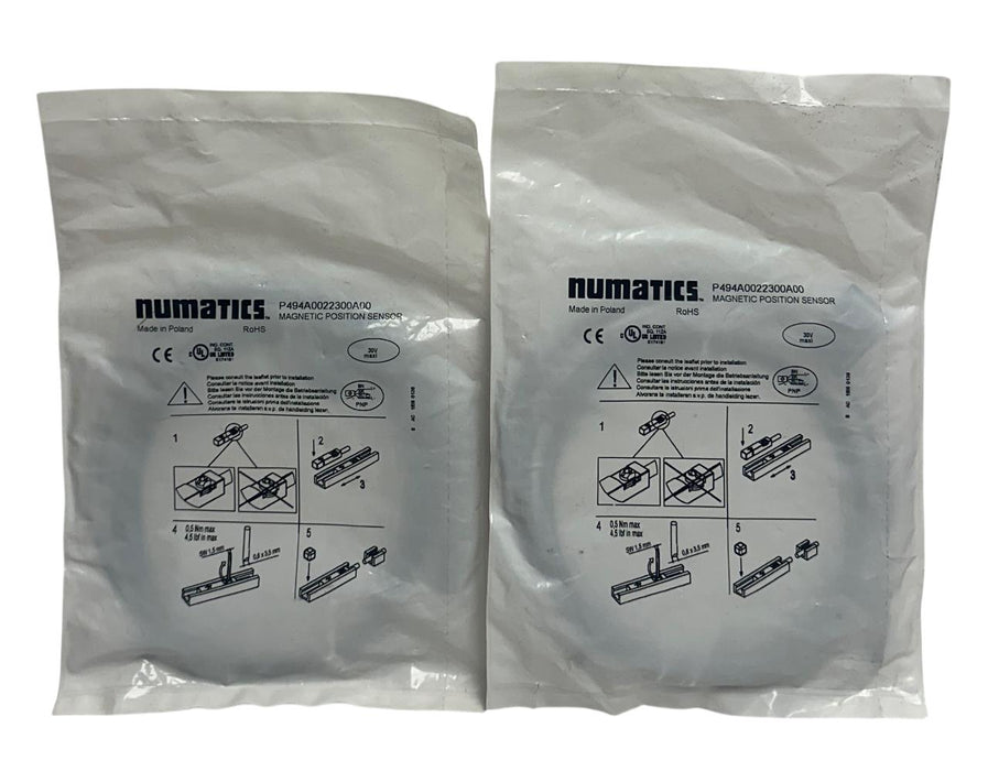 2 NUMATICS P494A0022300A00 / PNP-FL2-00-U MAGNETIC POSITION SENSORS 10-30V NSFS