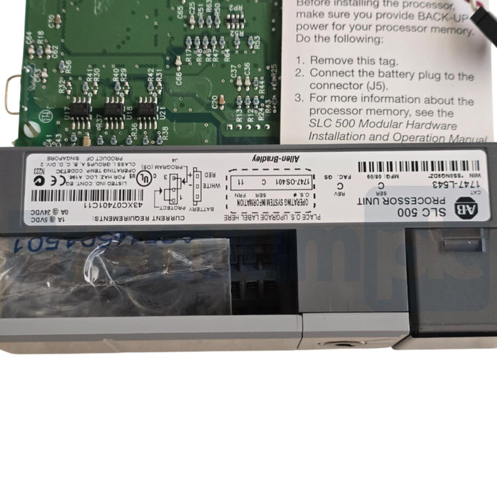 ALLEN BRADLEY 1747-L543 /C SLC 500 5/04 CONTROLLER CPU 64K FRN. 11 1747L543 NSMP