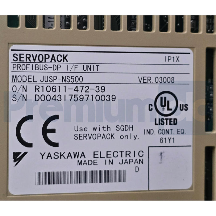 YASKAWA SGDH-60DE / SGDH60DE SIGMA II SERVOPACK AMPLIFIER 400V 6kW w/JUSP-NS500