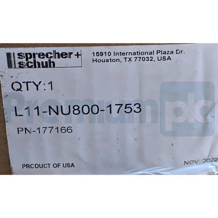 SPRECHER + SCHUH L11-NU800-1753 L11 DISCONNECT SWITCH 800A 600VAC PN-177166 NSMP