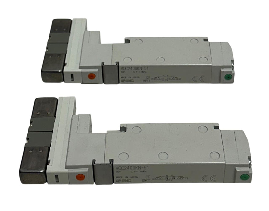 2 SMC VQC2400KN-51 / VQC2400KN51 DOUBLE SOLENOID VQC VALVES PLUG-IN NSNP