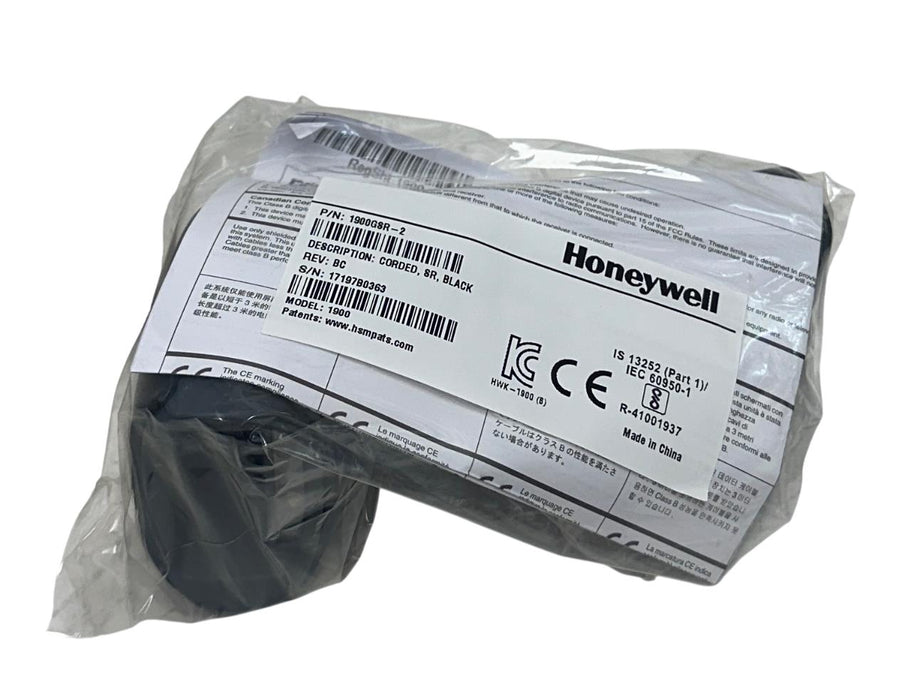 HONEYWELL 1900GSR-2 MODEL 1900 CORDED BARCODE SCANNER SR BLACK XENON NSMP