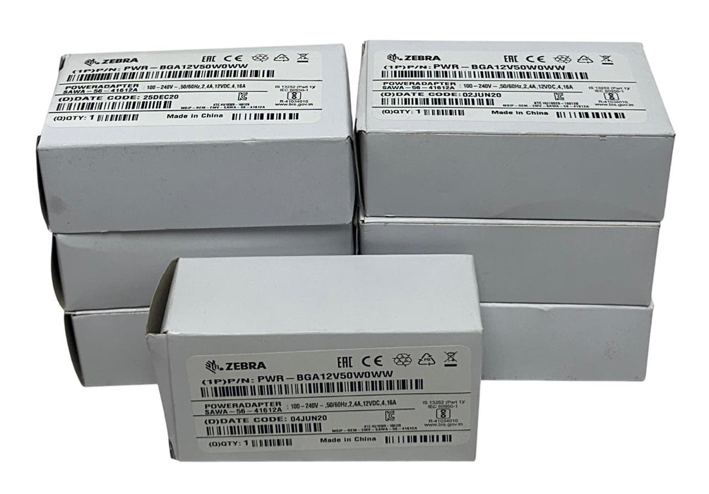 7 ZEBRA PWR-BGA12V50W0WW / SAWA-56-41612A OEM POWER ADAPTERS 100-240V 2.4A NSMP
