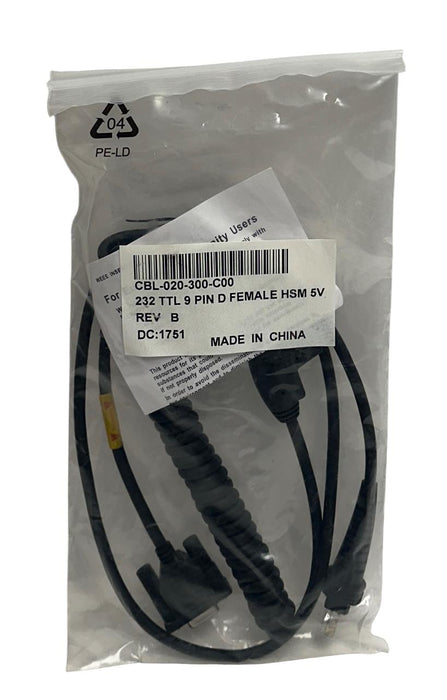 6 HONEYWELL CBL-020-300-C00 / CBL020300C00 SERIAL CABLES 9-PIN HSM 5V 1751 NSMP