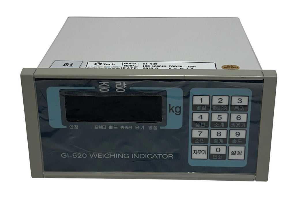 G TECH GI-520 / GI520 WEIGHING INDICATOR CONTROLLER 220V VER. 1.4 OEM NSNP