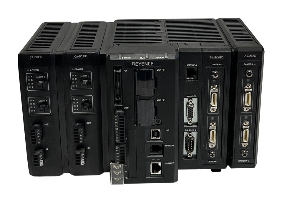 KEYENCE XG-8702L / CA-DC21E MULTI-CAMERA IMAGING SYSTEM CA-E800 EtherNet USNP