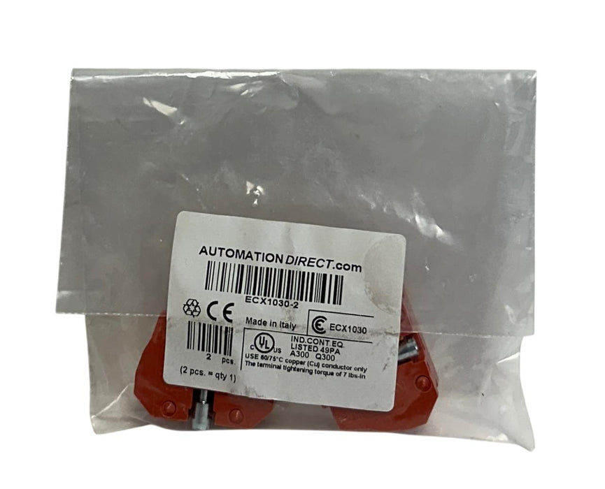 4 AUTOMATIONDIRECT ECX1030-2 / ECX10302 PUSHBUTTON CONTACT BLOCKS 22mm RED NSFS