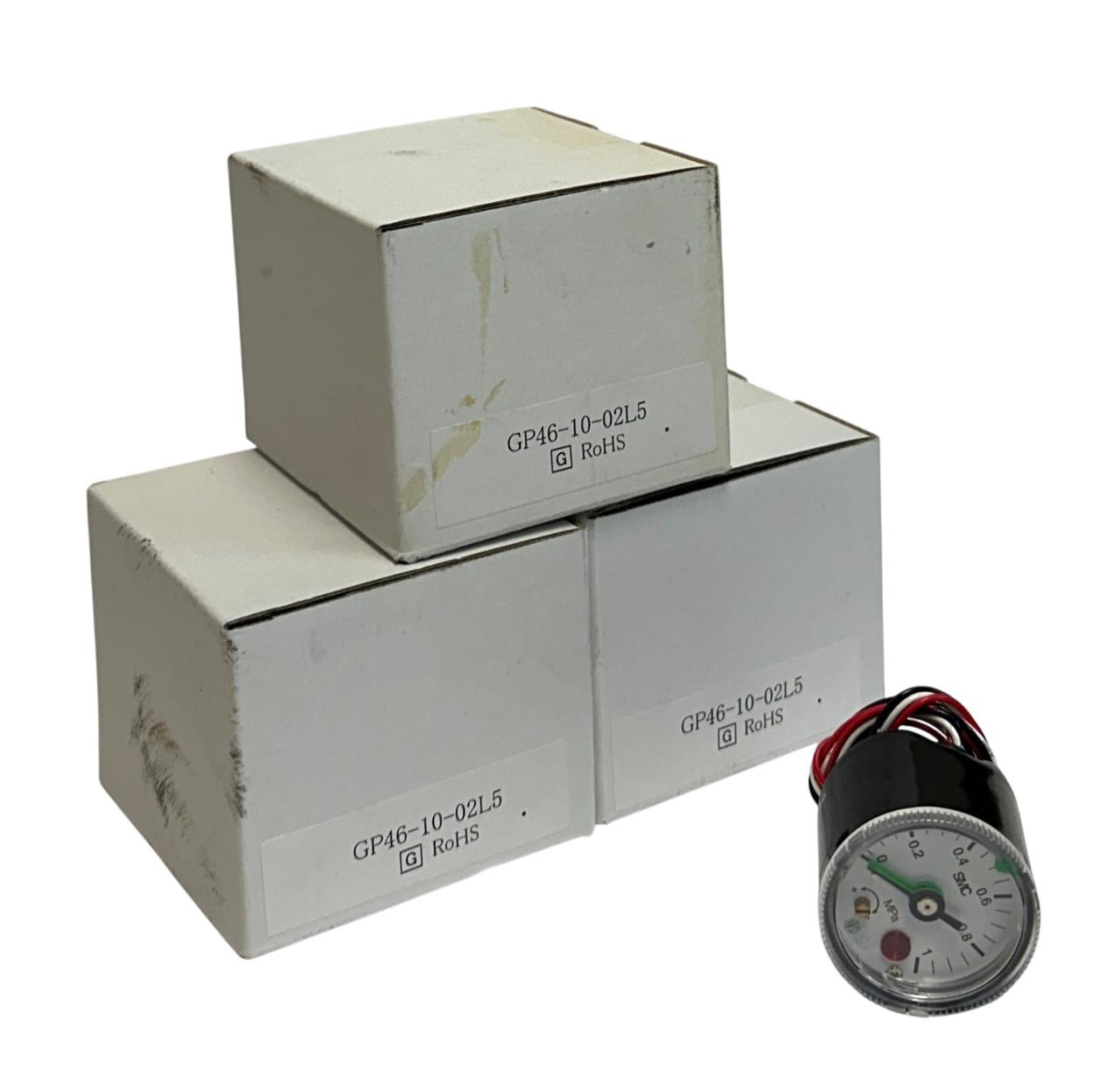 3 SMC GP46-10-02L5 / GP461002L5 PRESSURE GAUGES W/ SWITCHES 0-1MPa 30VDC NSMP