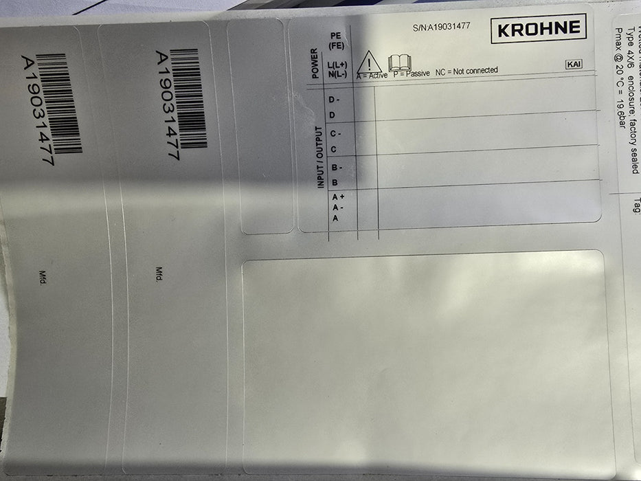 KROHNE DN300 mm / 12" inch ELECTROMAGNETIC FLOW METER OPTIFLUX 4000-DIV2 NSMP