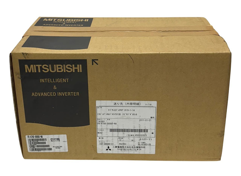 MITSUBISHI FR-A740-00060-NA FREQROL FR-A700 INVERTER VFD 3PH/380-480VAC NSFS