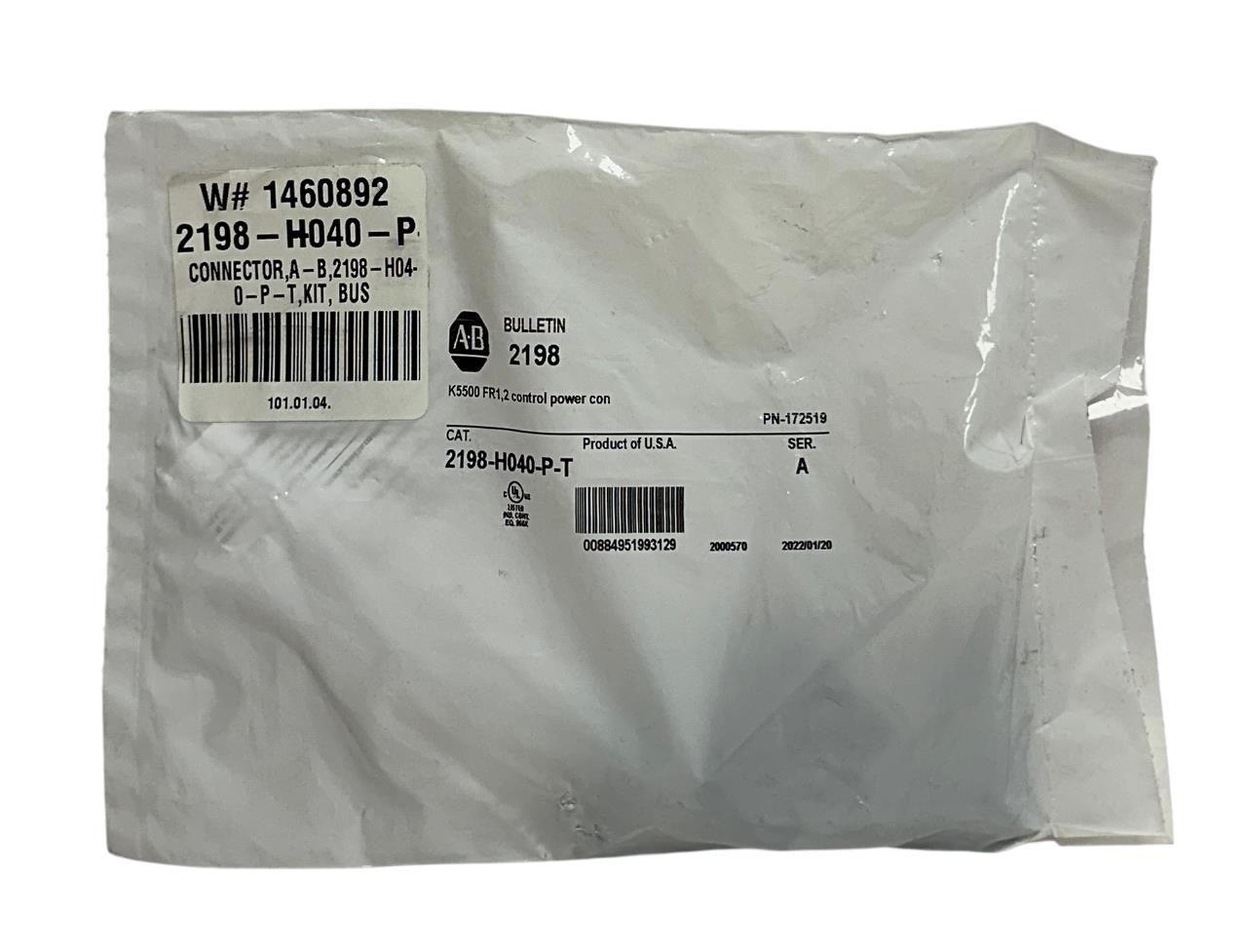 ALLEN BRADLEY 2198-H040-P-T /A Kinetix 5500 CONTROL POWER CONNECTOR FR1&2 NSFS