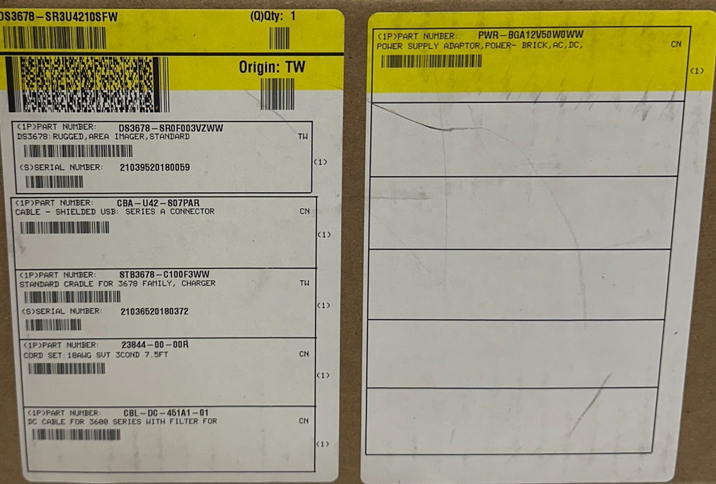 ZEBRA DS3678-SR3U4210SFW / DS3678-SR0F003VZWW BARCODE SCANNER KIT SR FIPS NSFS