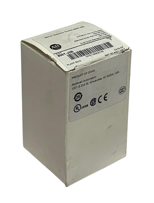 ALLEN BRADLEY 800T-J2B /T BULLETIN 800T 30mm SELECTOR SWITCH 3-POS 2NO/2NC NSMP