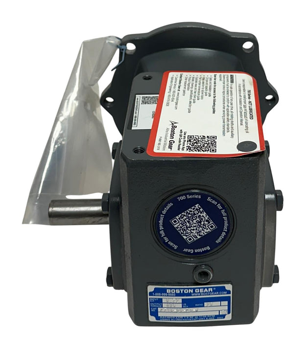 BOSTON GEAR F715-20-B5-J / 51908 RIGHT ANGLE WORM GEAR REDUCER 20:1 / .72HP NSNP