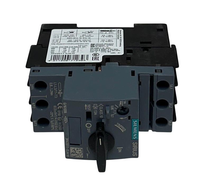 SIEMENS 3RV2011-0JA10 / 3RV20110JA10 SIRIUS CIRCUIT BREAKER 690VAC 3PH NSMP