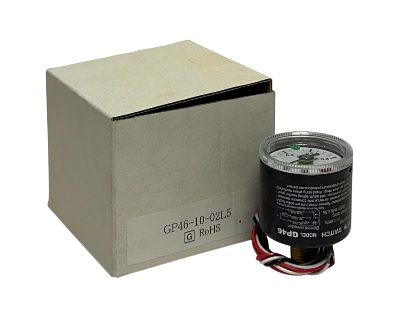 SMC GP46-10-02L5 / GP461002L5 PRESSURE GAUGE W/ SWITCH 0-1MPa 30VDC OEM NSMP