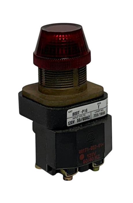 ALLEN BRADLEY 800T-P16R /T BULLETIN 800T 30mm PILOT LIGHT RED 120V 50/60Hz NSNP