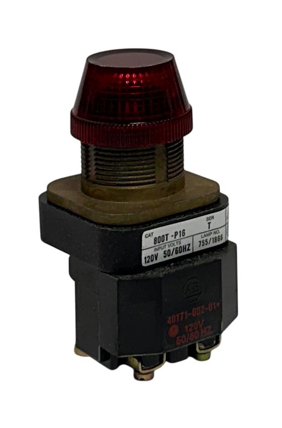 ALLEN BRADLEY 800T-P16R /T BULLETIN 800T 30mm PILOT LIGHT RED 120V 50/60Hz NSNP